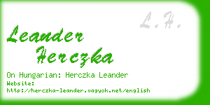 leander herczka business card